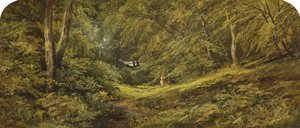 素描-在树林里（布面油画） 作者 埃德蒙·穆勒（Edmund G.Muller）