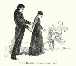 Charlotte Bronte 为 Jane Eyre 绘制的插图（石版画）