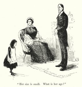 Charlotte Bronte 为 Jane Eyre 绘制的插图（石版画）