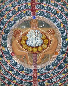 三个国王生命之树，未注明日期（纸上水粉画）