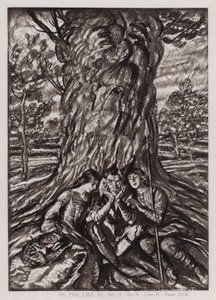 如你所愿，第二幕，Sc 4（石版画） 作者 埃德蒙·约瑟夫·沙利文