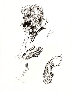 唐吉x德。 《线下的钢笔素描：艺术研究》，1923年
