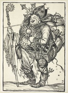 Herr Michel ADC，从Promised Land回归皇太子，来自Kaiser&39;s Garland的插图，由Edmund J. Sullivan，酒吧。 1916年 作者 埃德蒙·约瑟夫·沙利文