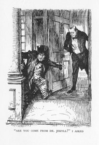 罗伯特·路易斯·史蒂文森（Robert Louis Stevenson）的《杰基尔博士和海德先生的奇怪案》中的场景，1927年