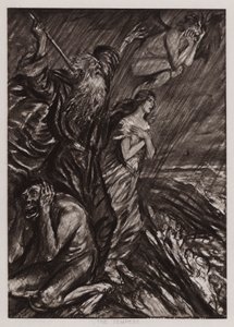 暴风雨（石版画） 作者 埃德蒙·约瑟夫·沙利文