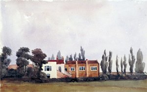 伦敦圣潘克拉斯Chalk Farm酒馆的东侧视图，1836年