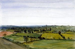 伦敦汉普斯特德的瑞士小屋景观，1836年。              