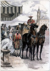 在 "伦敦季节 "期间外出的女士，1856年。 作者 埃德蒙·莫林