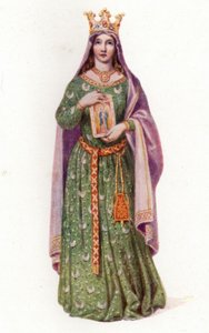 Berengaria，英国女王，理查一世国王的妻子（彩色石版画） 作者 埃德蒙·托马斯（之后）帕里斯