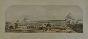 1862年国际展览，皇家园艺学会花园的北面，1862年 作者 埃德蒙·沃克