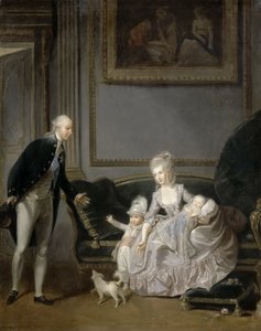路易斯·菲利普·约瑟夫·奥尔良一家，1776年至1793年在皇家宫殿，1776年 作者 爱德华·西博特