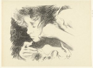 吸烟妇女头像，闭目抽烟
昵称
亲密
初恋（系列名称） 作者 L'Epreuve
