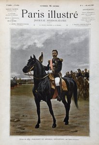 政治家乔治-布兰格将军（1837-1891）的马术肖像，"根据爱德华-德巴特-蓬桑（Debat-Ponsan）的作品绘制 作者 爱德华·德巴特·庞桑