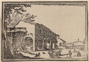 农场庭院 作者 雅克·卡洛特之后的爱德华·埃克曼