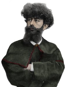 Sar Merodack Josephin Peladan的笔名（1858-1918）法国作家和神秘主义者--Navellier在1892年《图解杂志》中的雕刻。
