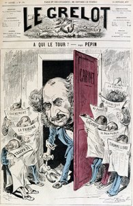 （关于报纸审查的漫画）- 佩平，1877 年 2 月 18 日的“Le Grelot”