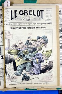 Le Grelot》的封面，编号1170，彩色讽刺诗。