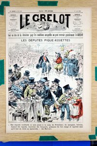 Le Grelot》的封面，第1323号，《彩色讽刺》。 作者 Edouard Guillaumin Pepin