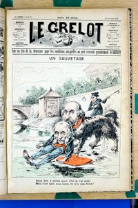 Le Grelot》封面，第1337号，彩色讽刺画 作者 爱德华·纪尧明·佩平