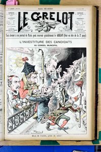 Le Grelot》的封面，第992号，《N & B的讽刺》。 作者 爱德华·纪尧明·佩平