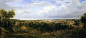 市的看法利昂，西班牙，1857年 作者 爱德华·让·玛丽·荷斯坦