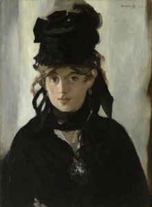 Berthe Morisot与一束紫罗兰色，c。 1880年 作者 爱德华·马奈