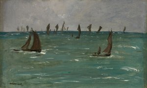 1873年，在滨海贝克的船。 作者 爱德华·马奈