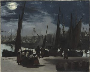 在布洛涅港的月光在布洛涅港的月光，1869年。 作者 爱德华·马奈