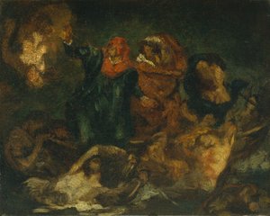 在但丁的Delacroixs树皮之后复制。 1859年。 作者 爱德华·马奈