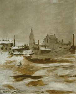 小蒙特罗格的雪景"，1870年 作者 爱德华·马奈