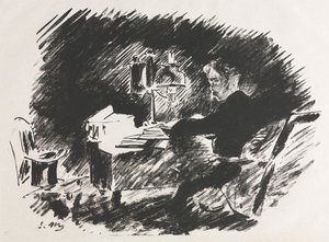 乌鸦的插图，埃德加·艾伦·坡（Edgar Allan Poe）。 作者 爱德华·马奈