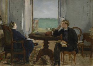 阿卡雄市的内部，1871年 作者 爱德华·马奈