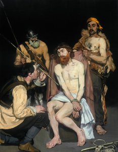 被士兵们嘲笑的耶稣，1865年。 作者 爱德华·马奈