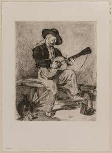1861年的Guitarrero。 作者 爱德华·马奈