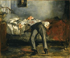 自杀，约1877年。 作者 爱德华·马奈