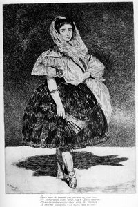 劳拉·德·瓦朗斯（Lola de Valence），c1850-1880，1924年 作者 爱德华·马奈