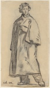 穿着斗篷的男人[直页]，18521858。 作者 爱德华·马奈