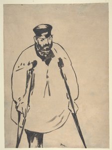 马奈 - 一个拄着拐杖的男人，1878 年 作者 爱德华·马奈