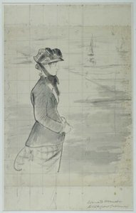 马奈 - 《站在海边的安娜贝尔-李》，约 1881 年 作者 爱德华·马奈