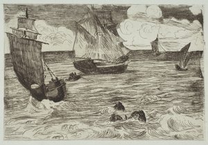 海军陆战队，1865-66年。 作者 爱德华·马奈
