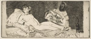 奥林匹亚小盘子，1867年。 作者 爱德华·马奈