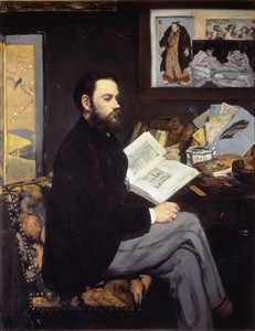 埃米尔·左拉的肖像 - 1868 年，布面油画 作者 爱德华·马奈