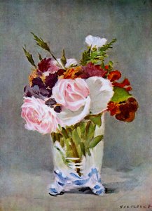 静物与花，1882年。 作者 爱德华·马奈
