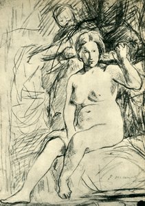 《坐着的裸露淡香水研究》，1858年至1860年，1943年。