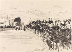 赛场上的Les课程，1865年。 作者 爱德华·马奈