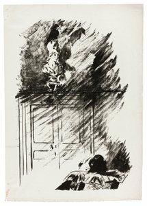 乌鸦在帕拉斯半身像上》（"栖息在帕拉斯半身像上......"），选自《乌鸦》（Le Corbeau） 作者 爱德华·马奈