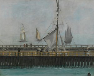 滨海布洛涅的码头，1868年 作者 爱德华·马奈