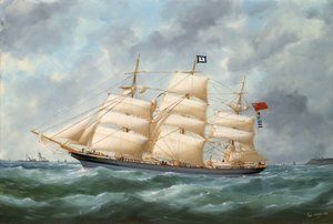 哈顿庄园号 "船，19 世纪中叶至 20 世纪初（油画）