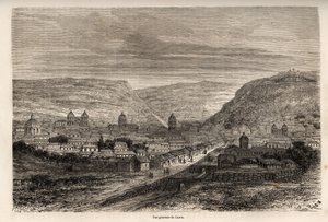 库斯科（Cusco）或库斯科（Cusco）的概貌，印加人的前首都，由Riou绘制，用于说明Paul Marcoy从1848年到1860年的南美之旅。雕刻在《世界之旅》中，由Edouard Charton编辑。 作者 爱德华·里奥（Edouard Riou）