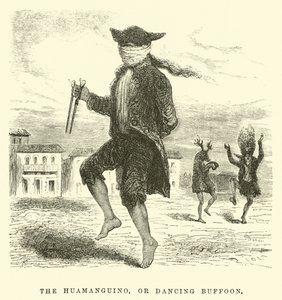 Huamanguino，或Dancing Buffoon 作者 爱德华·里奥（Edouard Riou）